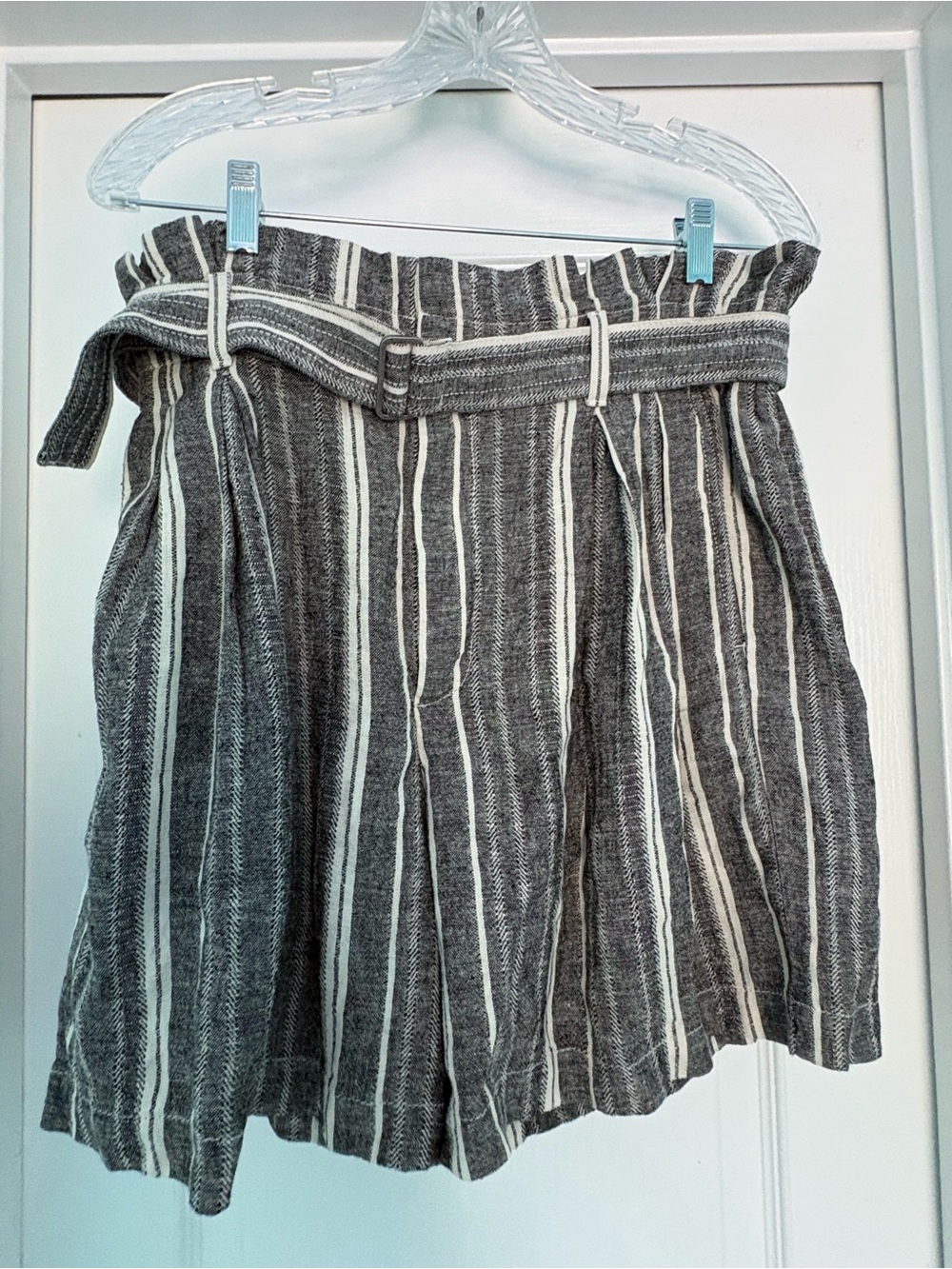 Banana Republic Black and White Striped Shorts